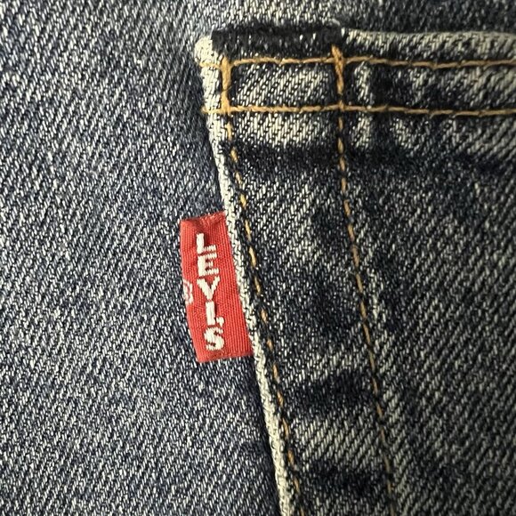 Levis 514 Straight Stretch Jeans Big E 42 x 30 New Regular Fit Blue Medium Wash - Picture 2 of 8